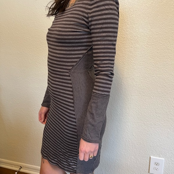 Free People Striped Mini Dress Size 4 - Picture 2 of 3